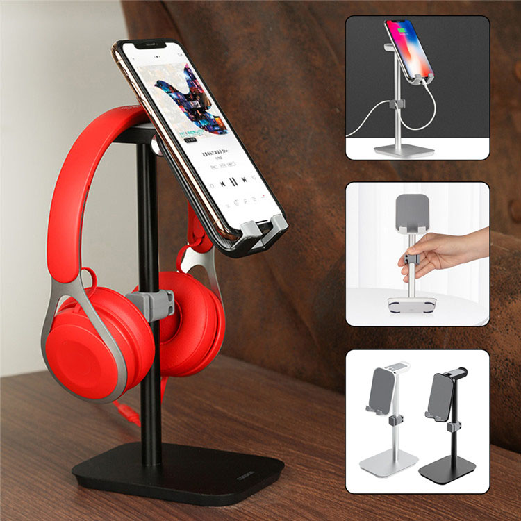 Aluminum Headphone Stand Mobile Phone Holder para sa Mesa