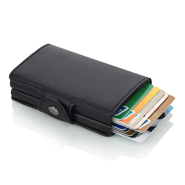 Awtomatikong Pop Up Anti-Theft Double Aluminum Card Wallet