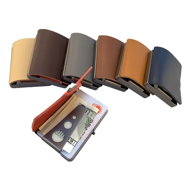 Genuine Leather Wallet na may Clip